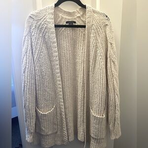 American Eagle White Knit Cardigan